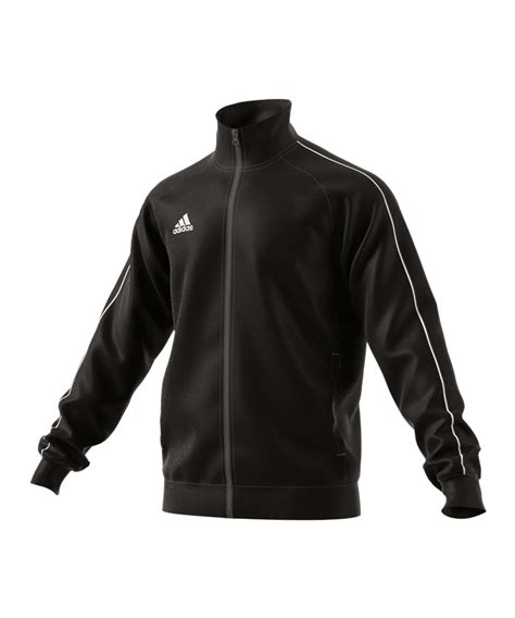 adidas core 18 polyesterjacke schwarz weiss|Adidas Core 18 Stadionjacke black/white .